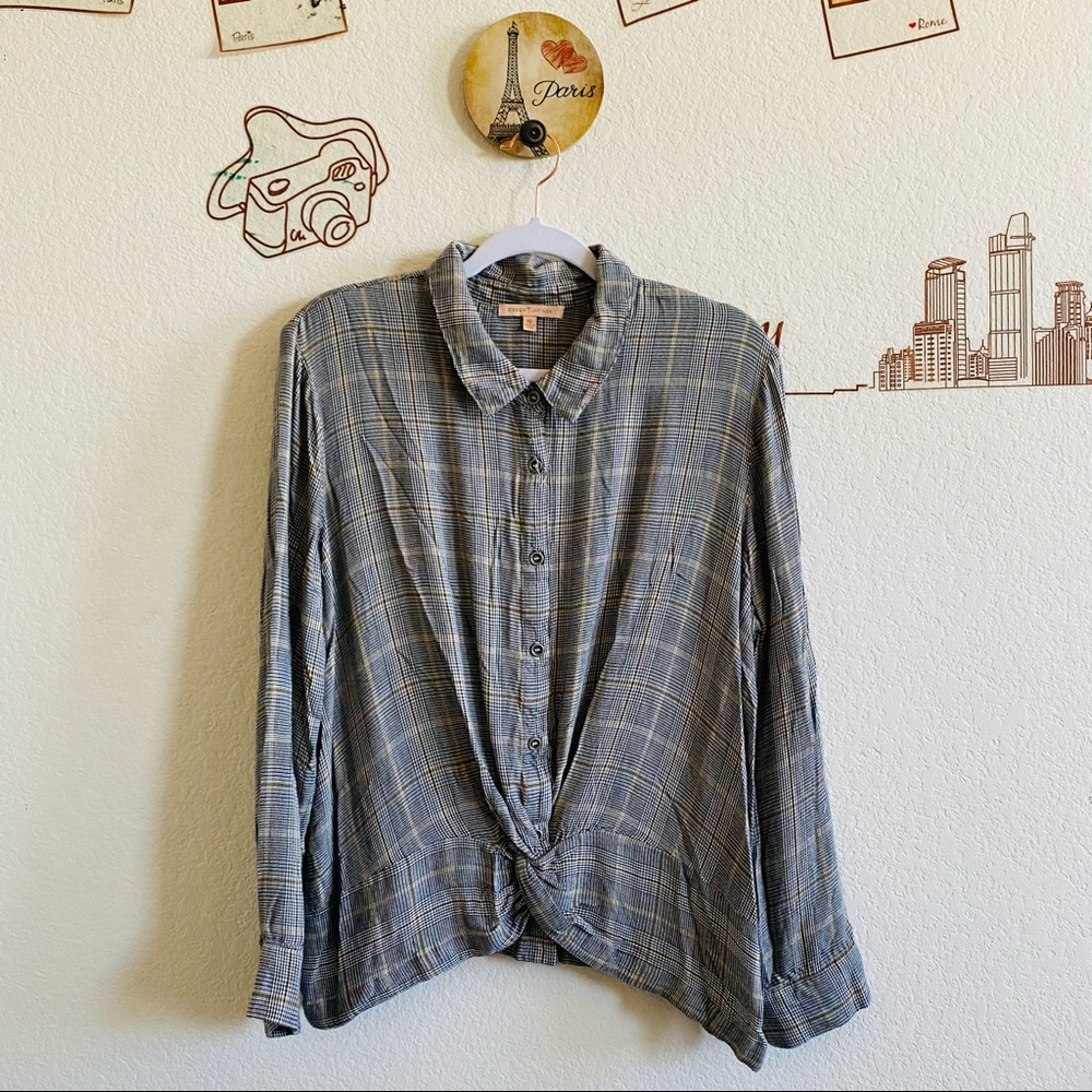 Gibson Latimer Multi Color Plaid Button Up Long S… - image 1